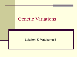 Structural Variations