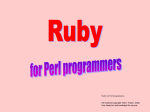 Ruby for Perl programmers
