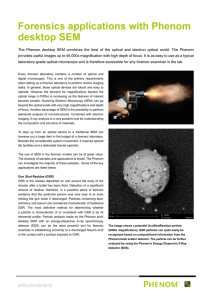 Forensics applications with Phenom desktop SEM