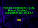 Peace in Islam vs. Christianity-post911@