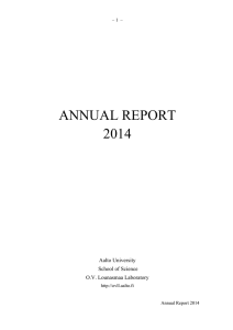 annual report 2014 - Department of Applied Physics