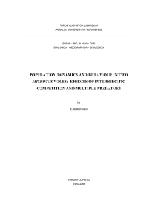 effects of interspecific competition and multiple predators