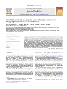 Frontal EEG asymmetry and symptom response to cognitive