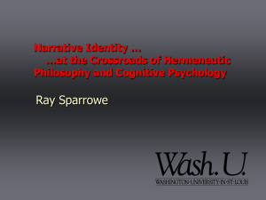 Narrative Identity at the Crossroads of Hermeneutic Philosophy and