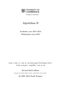 course handout - Cambridge Computer Laboratory