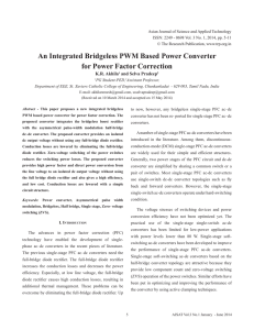 An Integrated Bridgeless PWM Based Power Converter for Power