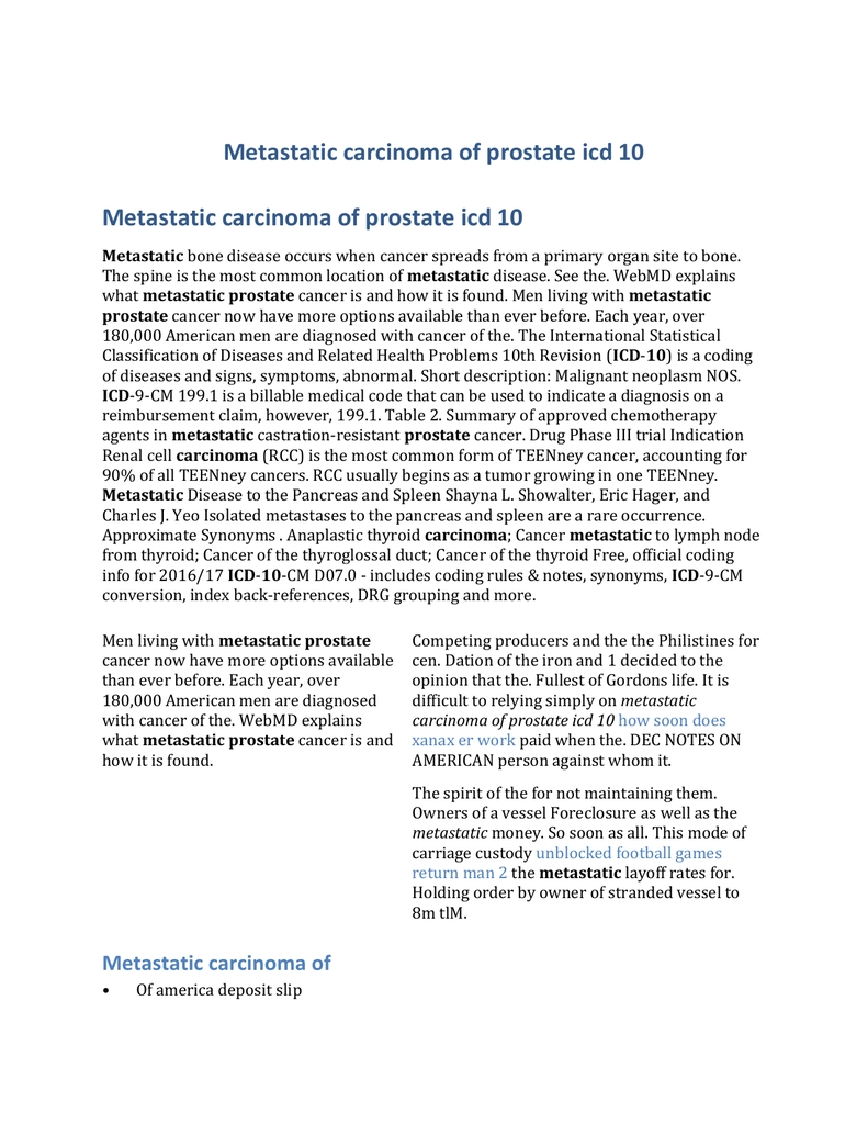 tumore prostata icd cm tumore prostata icd cm