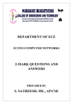 DEPARTMENT OF ECE 2-MARK QUESTIONS AND ANSWERS S