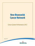 New Brunswick Cancer Network Cancer System Performance 2012