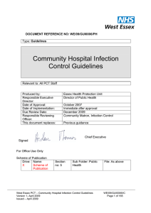 Community Hospital Infection Control Guidelines