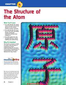 Chapter 4: The Structure of the Atom