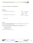 Lesson 28: Properties of Parallelograms
