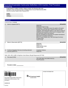 Pacemaker/Implantable Cardioverter-Defibrillator (ICD) Insertion