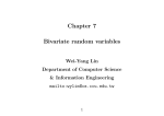 Chapter 7 Bivariate random variables