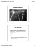 Electrical Safety Introduction - Environmental Health and Safety