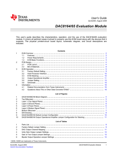 DAC8164/65 Evaluation Module