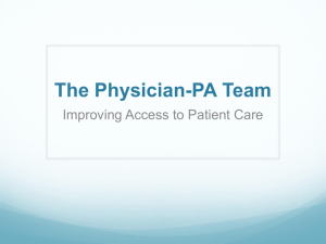 The Physician-PA Team - Pennsylvania Society of Physician