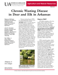 Chronic Wasting Disease in Deer and Elk in Arkansas