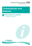 Carbohydrates and diabetes - Sheffield Teaching Hospital