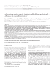 Adverse drug reaction reports of patients and healthcare