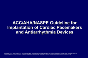 ACC/AHA/NASPE Guideline for Implantation of Cardiac Pacemakers