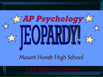 CognitionJeopardy - Mount Horeb Area School District
