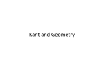 The PDF of our notes about Kant and Euclidean Geometry