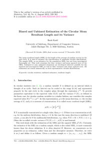 Biased and Unbiased Estimation of the Circular Mean Resultant