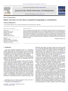 Myths and facts of cone beam computed tomography in orthodontics