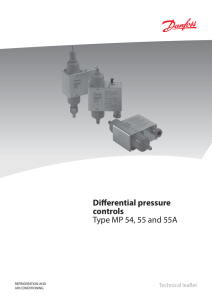 Differential pressure controls Type MP 54, 55 and 55A