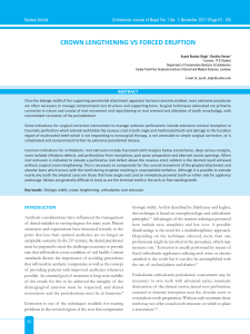 CROWN LENGTHENING VS FORCED ERUPTION