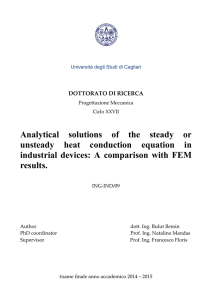 Analytical solutions of the steady or unsteady heat conduction