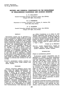 isotopic and chemical constraints on the development of