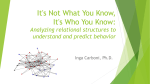 It`s not what you know, it`s who you know