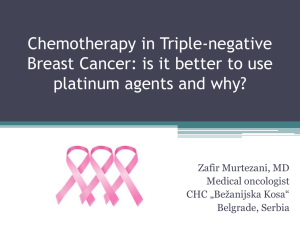 Chemotherapy in tripple negative BC: is better to use platinum
