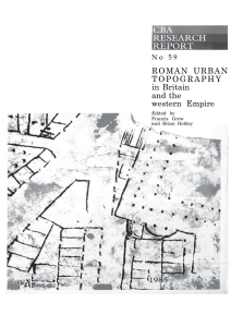 ROMAN URBAN TOPOGRAPHY in Britain and the western Empire