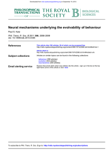 Neural mechanisms underlying the evolvability of behaviour