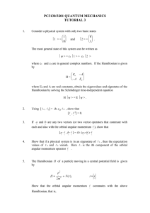 PA304 QUANTUM MECHANICS