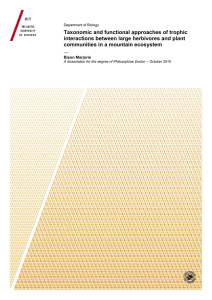 Taxonomic and functional approaches of trophic interactions