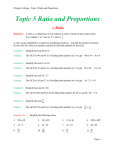 Topic 5 Ratio and Proportions