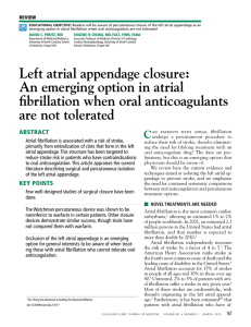 Academic paper: Left atrial appendage closure: An emerging option