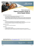 Patent Foramen Ovale or Atrial Septal Defect