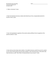 BIO 420 Mammalian Physiology Name Homework Assignment #1