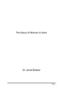 The Status of Women in Islam Dr. Jamal Badawi