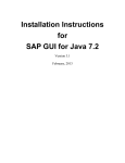 Installation Instructions for SAP GUI for Java 7 - CHEP