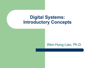 Digital Systems: Introductory Concepts
