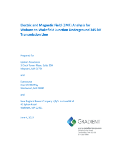 Electric and Magnetic Field (EMF) Analysis for Woburn-to
