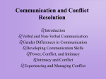 Communication and Conflict Resolution