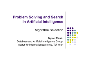 Problem Solving and Search in Artificial Intelligence - DBAI