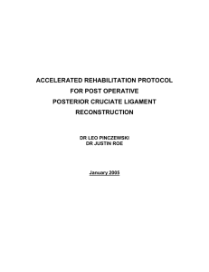 ACCELERATED REHABILITATION PROTOCOL FOR POST